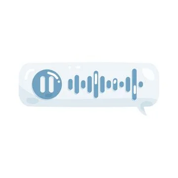 Pause voice message bubble Stock Illustration