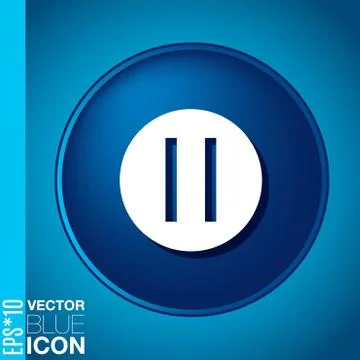 Pause web icon on background Stock Illustration