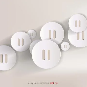 Pause web icon, flat design Stock Illustration