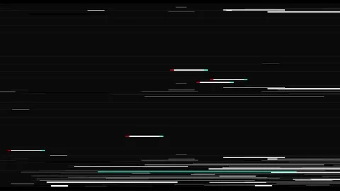Pausing VHS effect with heavy analog distortion and tracking noise on a retro Stock Footage 345658578