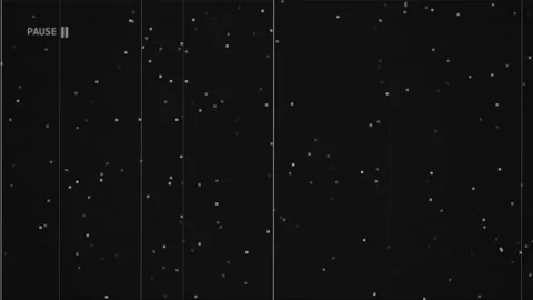 Pausing VHS pause screen with scanlines and analog static noise Stock Footage 340254391