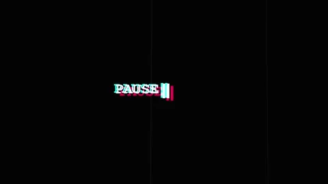 Pausing VHS Retro pause screen with glitch effect and static Stock Footage 340300587
