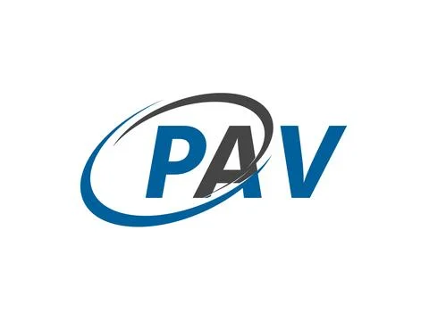PAV initial letter logo design, vector template Stock Illustration