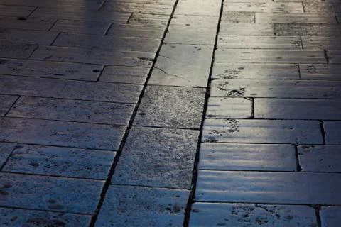 Paved in the old town of Split, Dalmatia, Croatia Stock Photos