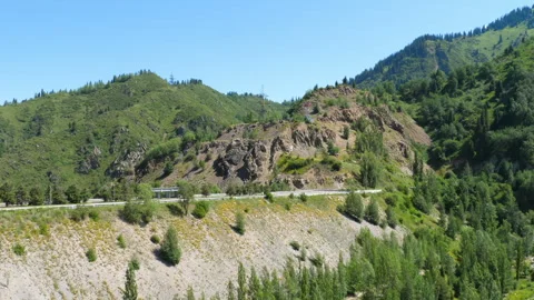 Paved road in a mountainous area Stock Footage 295003671