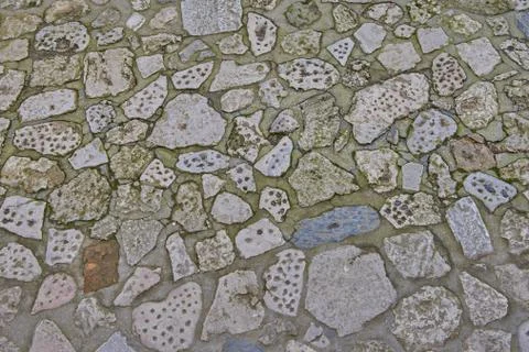 Paved stone road Stock Photos
