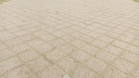 Paved stone tile floor pattern in public park outdoor stock photo Stock Photos