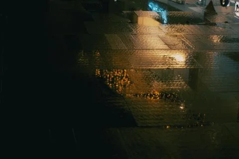  Pavement after rain Foto stock