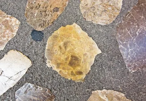 Pavement brecchia stone background Stock Photos