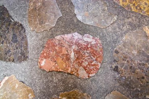 Pavement brecchia stone background Stock Photos
