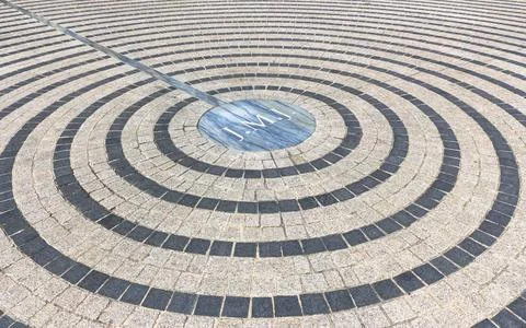 Pavement with concentric pattern Close-up of pavement with concentric patt... Foto stock