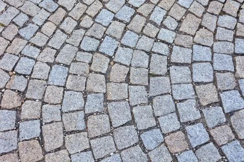 Pavement of granite in budapest Stock Photos