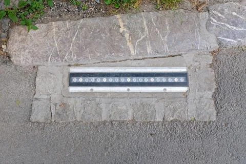 Pavement led light strip Stock Photos