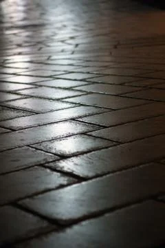 Pavement at night Stock Photos