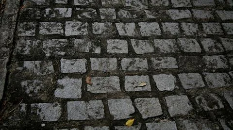 Pavement with parallelepiped in condominium Foto stock