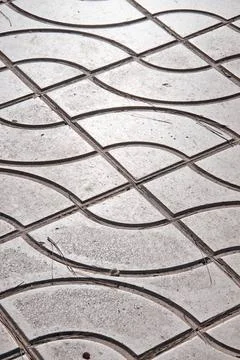 Pavement pattern Pavement pattern in organic design on a sunny summer day ... Stock Photos