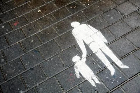 Pavement for pedestrians Stock Photos