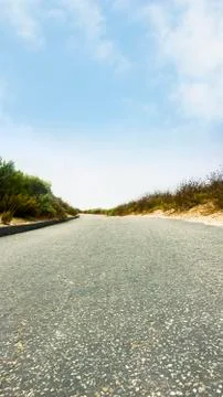 Pavement Road With Sky Stock Photos