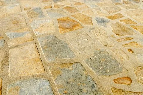 Pavement of stone slabs Stock Photos