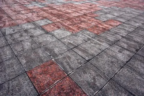 Pavement surface in perspective Stock Photos