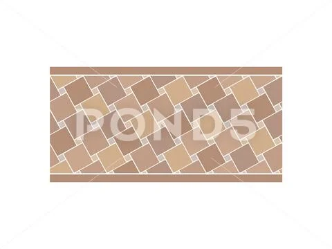 Pavement from the tile. View from above. Vector illustration. ~ Clip ...