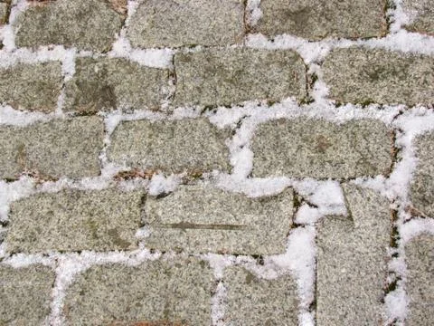 Pavement under snow Stock Photos