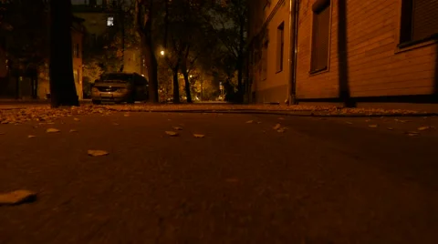 Pavement view, night hyperlapse. 4K UHD Vídeo Stock 68606125
