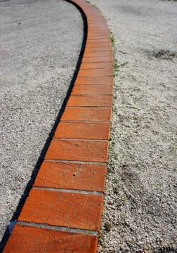 Pavement with wave design in perspective Stock Photos