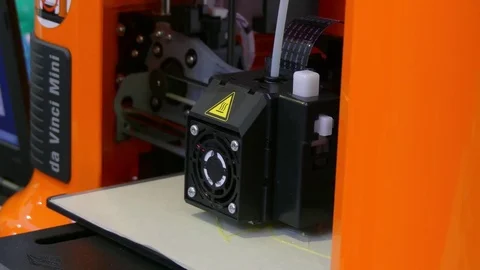 Pavilion 3D printers at IFA, Berlin, Germany Stock Footage 80014735