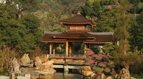 Pavilion bridge Stock Footage 1038546