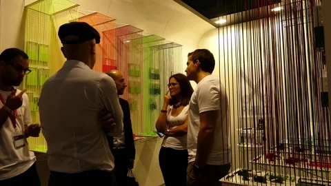 Pavilion Concept 4 Mobile at IFA, Berlin, Germany Stock Footage 80014777