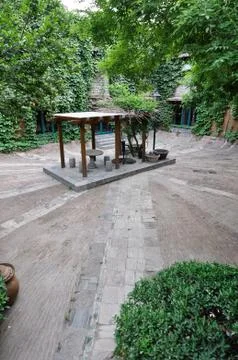 Pavilion in a courtyard Stock Photos