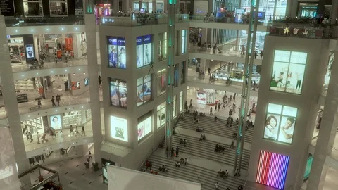 The Pavilion Mall in Kuala Lumpur Jib Up Stock Footage 114231153
