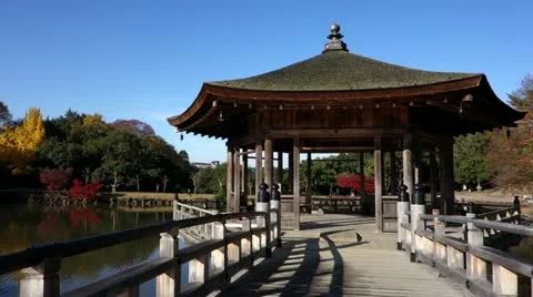 Pavilion In Nara Park Stock Footage 21699267