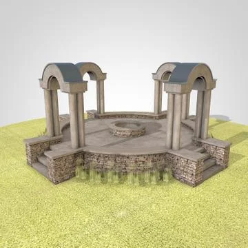 Pavilion park Stock Illustration