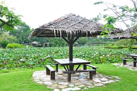 Pavilion in the park Stock Photos