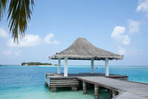 Pavilion by the sea Stock Photos