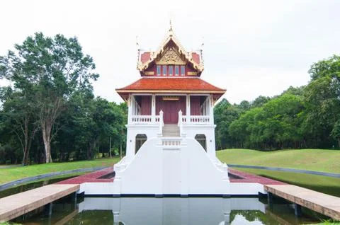 Pavilion at a temple Stock Photos