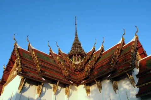 Pavilion in thai temple Stock Photos