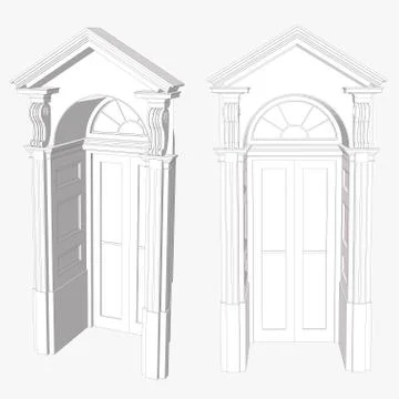 Pavilion vector,architectural decoration Stock Illustration