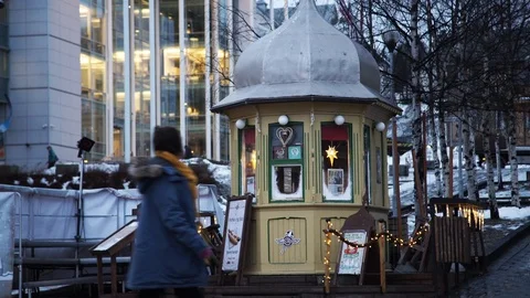 Pavilion winter norway Vídeos de archivo 89504931