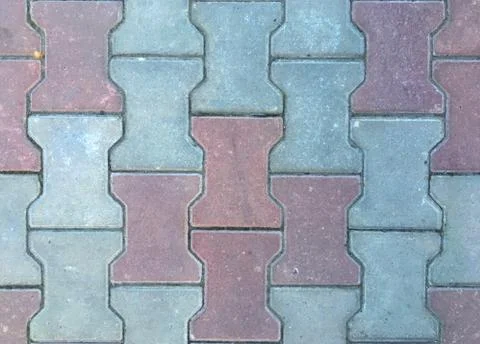 Paving Block texture background. Grey and red texture Stock Photos