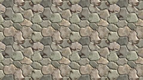 Paving blocks made of asymmetrical stone. seamless pattern of stone wall Stock Illustration