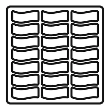 Paving material icon, outline style Ilustración de archivo