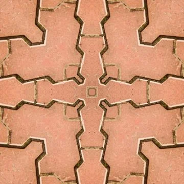 Paving slabs - bksshovnaya texture pattern. Pattern from a photo of terracotta Stock Illustration
