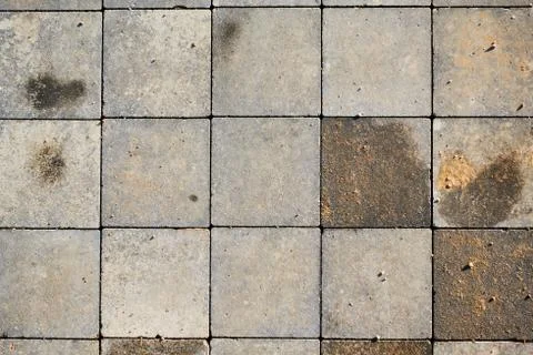 Paving slabs of square brick. Texture of concrete blocks Stock-Fotos