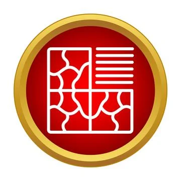 Paving stone floor pattern layout icon Stock Illustration