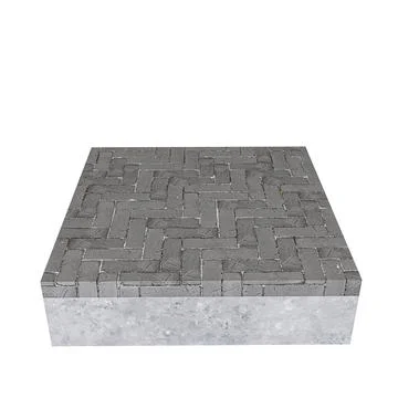 Paving stone isolated on white Stock Illustration