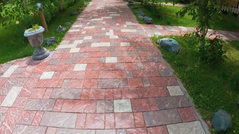 Paving stone path 스톡 동영상 246427160