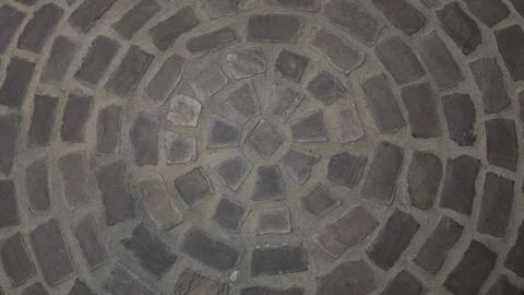 Paving stones in a circular shape Stock Photos